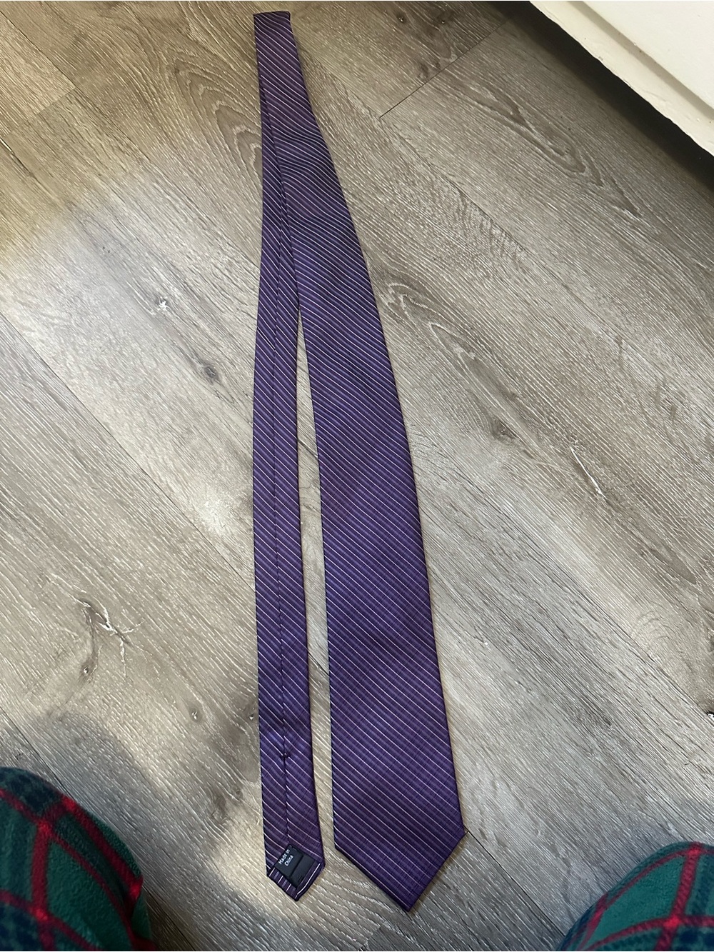 Calvin Klein Purple Striped Men's Tie